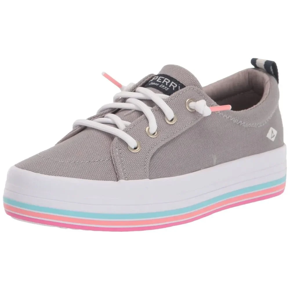 Sperry Kids Crest Vibe Platform Sneakers Grey Size 6 Medium Big Kid